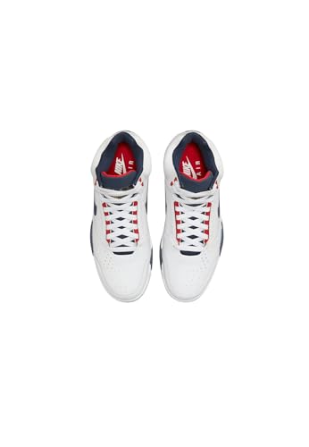 Mid LTR Flight Lite Air by Nike - White, Midnight Navy, University Red