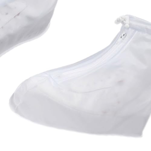 Cubiertas impermeables para zapatos, cubrezapatos de plástico impermeables con cremallera, galochas antideslizantes reforzadas para mujer, talla M (36‐37), para días lluviosos miniatura 7