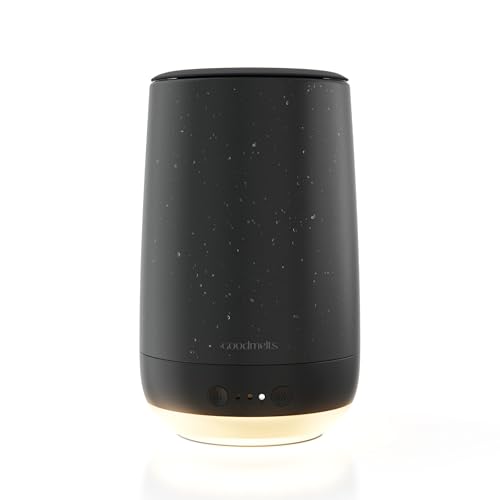 Image of Midnight Aura Electric Wax Warmer | Scented Wax Melt Burner for Home Fragrance (600 Sq Ft Coverage) | Auto-Off Timer, Handmade Ceramic Body, 3 Ambient Light Settings | Safe, Smoke-Free