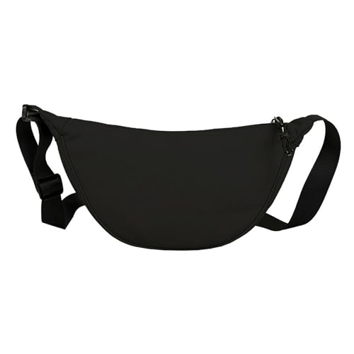 Women Crossbody Bag Adjustable Strap Zipper Large Capacity Casual Nylon Ladies Single Teacher Work (Black, One Size)