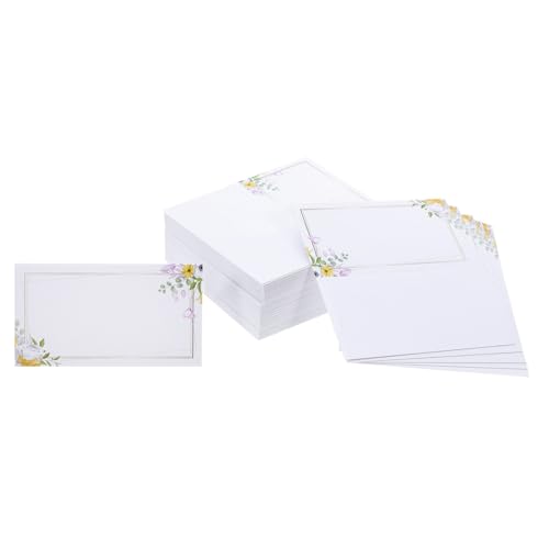 BIUDECO 100piezas Tarjetas De Lugar Diseño Floral Tarjetas De Nombre Para Mesas Nombre Para Bodas Showers y Banquetes Para Asientos Estampado Floral Vintage