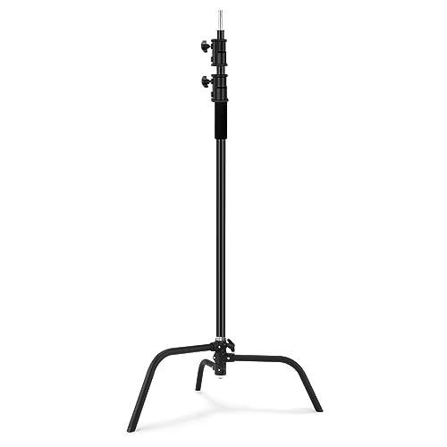 Soonpho Heavy Duty C-Stand,Steel Photography Light Stand,Adjustable 5-10.8 feet Sturdy Tripod for Studio Softbox, Monolights,LED Light,Reflector, Umbrella(Black)