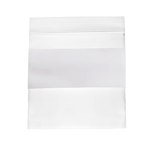 Small Plastic Bag, Resealable White Block Bags, Clear, 4 X 4 Inch, 2 Mil, 1000 Pack #TOP2