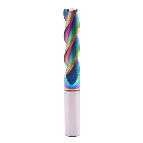 Image of 1 /2 inch 3 Flute Solid Carbide Long End Mill, 4 inch Overall Length, DLC Coated | 37 Helix, 1 /2 inch Cutting Dia, 1 /2 inch Shank Dia, 2 inch Length of Cut, for Milling Aluminum and Copper, Square End