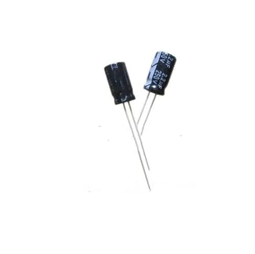Condensateur radial 2.2 uF 250V format mini 6x12mm haute tolérance thermique