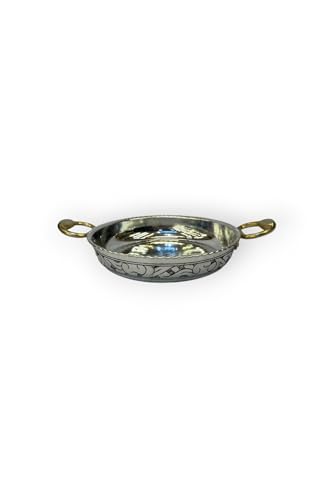 SODEF Copper Pan with Tin Lining, Hand Hammered, 7.5 Inch Griddle Pan for Gözleme, Crepes, Traditional Turkish Cookware, Multicolor - Multicolor, One Size