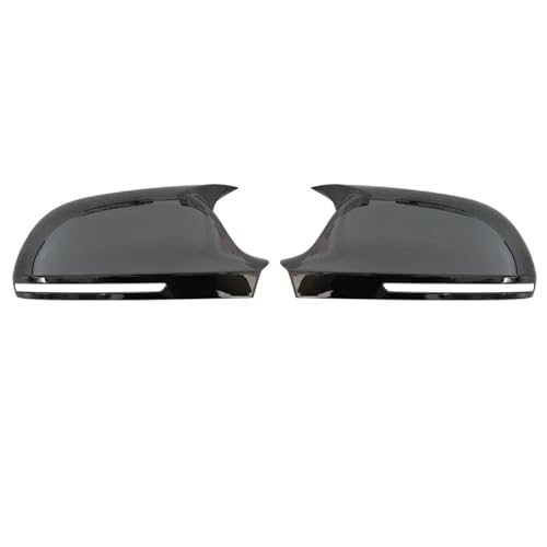 Car Wing Mirror Covers Cap For Audi A4 S4 A5 S5 B8 8K, A6 S6 4F C6, A8 S8 D3, Q3 SQ3 2012-2015, A3 8P Black Horn Side Rear View Mirror Cap Cover(Black)
