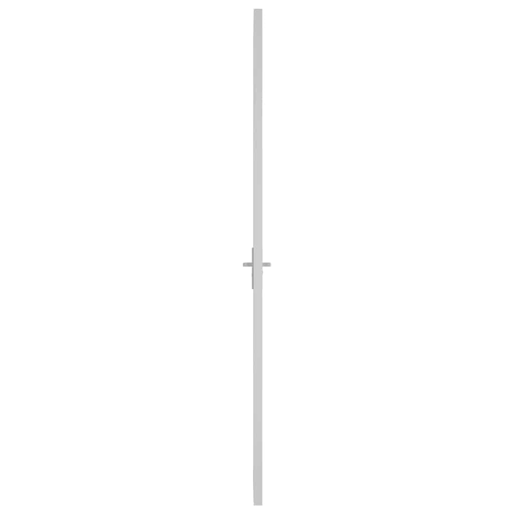 vidaXL Porta Interna 83x201,5 cm Bianca in Vetro ESG e Alluminio