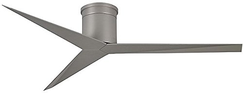 Matthews Ekh-Bn-Bn Eliza 56" Outdoor/Indoor Damp Locations Hugger Ceiling Fan With Remote Control & Wall Control, 3 Blades, Brushed Nickel #TOP4