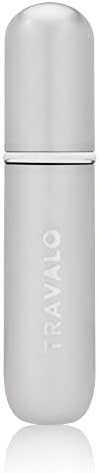 Travalo Classic HD Perfume Atomizer | Genie-S TSA Approved Travel Perfume Bottle Refillable | Reusable Airtight Easy-Fill Mini Pump Sprayer | Lightweight Elegant Design w/Volume Window | White 0.17oz
