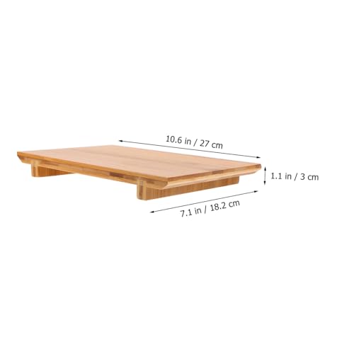 Bandeja para servir sushi reutilizable de bambú miniatura 7