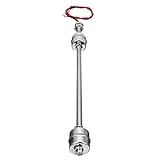 Stainless Steel Vertical Level Sensor Water Level Sensor Float Switch | High Reliability Easy to Install Liquid Level Controller | Dual Ball 300mm/400mm/500mm | - 300mm, Silver