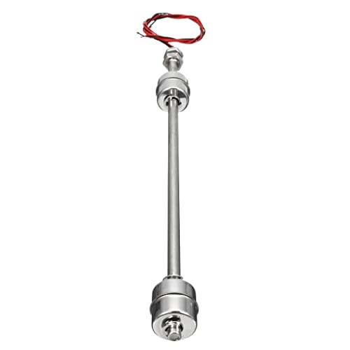 Stainless Steel Vertical Level Sensor Water Level Sensor Float Switch | High Reliability Easy to Install Liquid Level Controller | Dual Ball 300mm/400mm/500mm | - 300mm, Silver