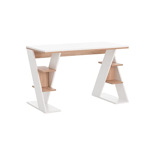 MyosHome - Mesa Escritorio, Escritorio para Ordenador, Mesa de Trabajo 120 x 60 x 76 Juno Cover