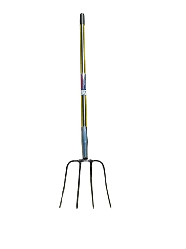 4 Tines Forged Pitch Fork with Long Deltaic Fiberglass Handle! Assembled In U.S.A!