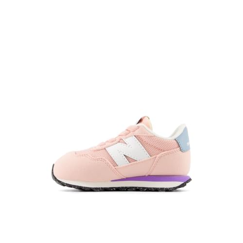 New Balance Kids 237 Bungee Sneaker, PINK/VIOLET CRUSH, 2 W Infant (0-12 Months)2