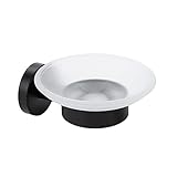 JUST BLACK - Seifenuntersetzer als Duschablage in der Dusche verwendbar. Badzubehör das als Erstausstattung in keinem Badezimmer fehlen darf - auch nicht in Deinem!