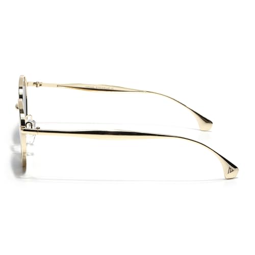 Image of Voyage Round Polarized Sunglasses for Men & Women (Black Lens | Black Frame - MG7609)
