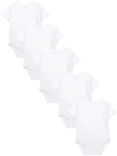 TupTam Baby Body Kurzarm Jungen – Wickelbody Kurzarm aus Baumwolle im 5er Set t