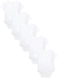 TupTam Baby Body Kurzarm 5er Pack – Wickelbody Body Baby aus Baumwolle für Jungen und Mädchen, Farbe: Weiß, Größe: 74