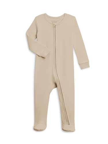 Image of Colored Organics Baby Zip-Up Footed Sleeper with 2-Way Zipper - Newborn Organic Cotton Pajamas