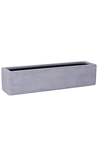 VIVANNO Blumenkasten Balkonkasten Pflanzkasten Fiberglas FLOBO Beton-Optik...