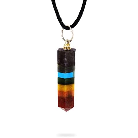 Ayana Wellness Chakra Pendant Necklace - Stone & Crystal Jewelry for Women and Men | Authentic Rainbow Gemstone Pendulum for Spiritual Dowsing, Energy Healing, Reiki, Yoga, Meditation, Divination Cover