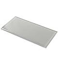 Lovdeco Peel and Stick Glass Subway Tile, 3 x 6 Inch, 5 Sq Ft, Light Grey Glass for Bathroom Kitchen Backsplash Wall, 40-Pack
