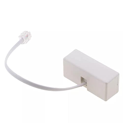Sobrilli Phone Telephone Extension Cord Cable Line Wire with Standard RJ11 6P4C Plugs for Landline Telephone,and 1PCS 2-Way RJ11 Telephone Plug to RJ11 Socket Adapter