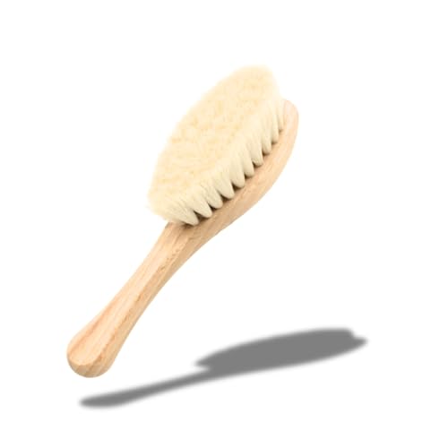 DOJA Barcelona Cepillo Madera para Masaje Bebe con Cerdas Extremadamente Suaves - Cepillo Bebe Recien Nacido que Optimiza Cuidado del Cabello - Cepillo Niños Pelo con Uso Sencillo y Masaje