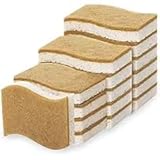 Versátil en la cocina y el baño: esta esponja de limpieza versátil es adecuada para todas las áreas de la casa: desde fogones grasientos hasta superficies de baño delicadas, satisface una amplia gama de necesidades de limpieza. Se seca más rápido que las esponjas convencionales, evitando la acumulación de humedad y permitiendo un almacenamiento higiénico.