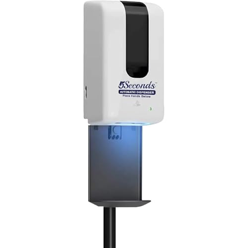 Automatic Hand Sanitizer Dispenser, 1000ML Stainless Design Soap Dispenser Touchless Battery Powered Auto Liquid Dispenser for Office, Home, Restaurant, and Healthcare Facilities (with Stand)