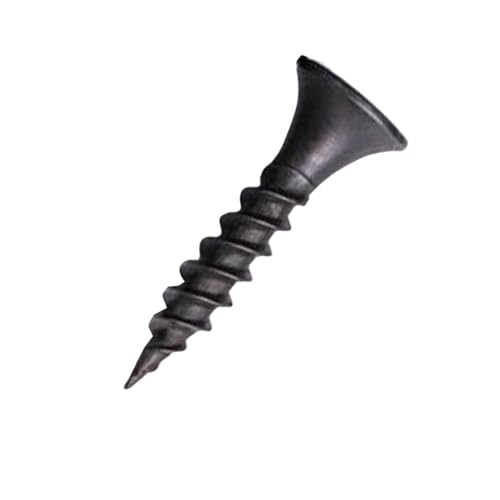 Lot de 160 vis à bois #6 x 1, vis pour cloison sèche #6 - Vis à bois autotaraudeuses à filetage grossier Phillips