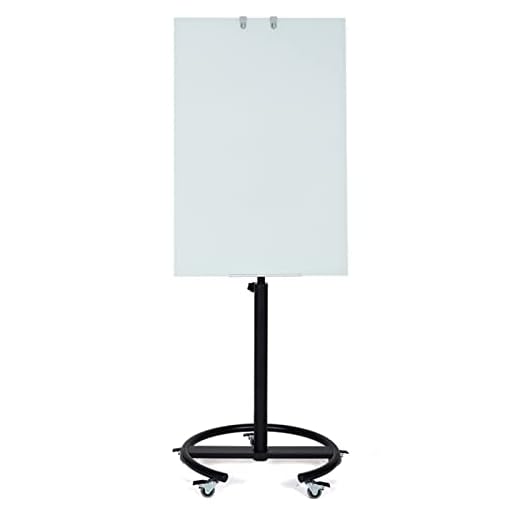 RENJUN- Mobile stående glas whiteboard hjul med stativ flipchart easel for att undervisa utbildning skrivande meddelande (Size : 70x100cm)