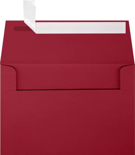 LUXPaper A4 Invitation Envelopes | Peel & Press | 4 1/4" x 6 1/4" | Garnet Red | 80lb. Text | 250 Qty