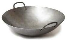 Chinese Wok Pan Carbon Steel Wok 16 Inch Heavy Canton Style Hand Hammered