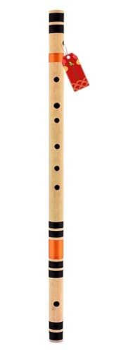 UAPAN G Scale Sharp Medium Assam Bamboo Flute Musical Instrument Size 26 Inch Bansuri Right Handed