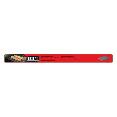 Weber glasierter Pizzastein, rechteckig, 30 x 44 cm, Schwarz & glasierter Pizzastein, rund, 36 cm 18412 Schwarz