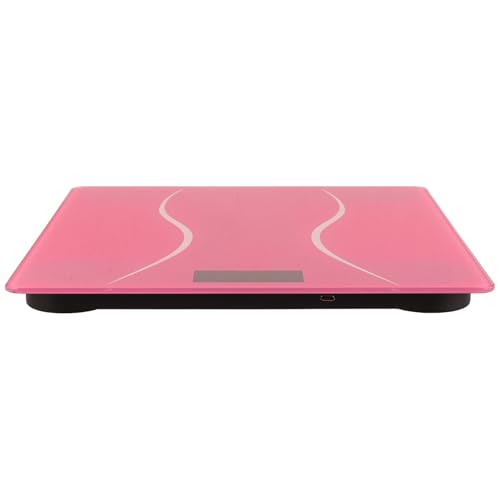 SEWACC Balance Numérique Capacité 0,2-180kg Intelligente pour Poids Corporel avec Capteurs Haute Précision, Verre Trempé, Rechargeable USB, Maison Dortoir