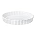 HIC Harold Import Co. 98015 Quiche Dish, Round, 8 Inch, White