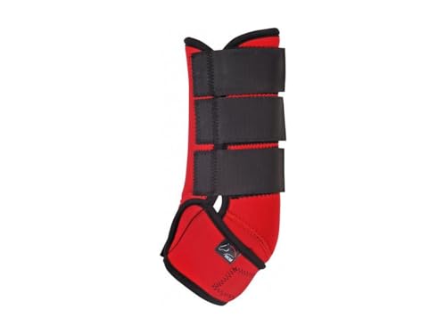 Guêtres de protection HKM Colour rouge antichoc taille unique