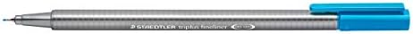 STAEDTLER 334-9 PB6 Triplus Fineliner Superfine Pen, 0.3mm Line Width - Black (Polybag of 6)
