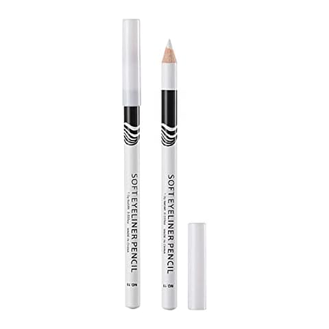 White Eyeliner Pencil Highlighter Eye Liner Pen Soft Strokes Waterproof Long Lasting Eyeshadow Eye Silkworm Brighten Pencil Beauty Makeup Tool Cat Eye Liner (A, One Size) Cover