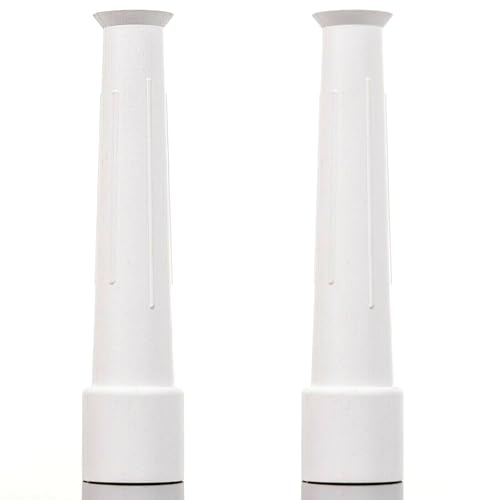 White Anti-Splash Tap Swirl Nozzle – Flexible Rubber Tap Top for ½ Inch Kitchen or Bathroom Taps (Pack of 2)