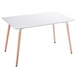 Acomoda Textil - Mesa de Comedor Nórdica de Madera 100x75x70 cm. Diseño Escandinavo Moderno, Estable y Fácil de Montar