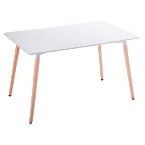 Acomoda Textil - Mesa de Comedor Nórdica de Madera 100x75x70 cm. Diseño Escandinavo Moderno, Elegante y Funcional para Cocina, Salón, Estudio u Oficina Resistente, Estable y Fácil de Montar