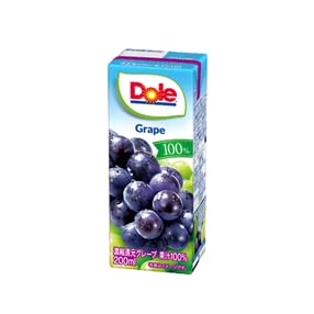 雪印メグミルク Dole グレープ100%【200ml×18本入】×2ケース