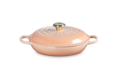 Le Creuset Signature Gourmet-Profitopf aus Gusseisen, 26 cm, 2,2 Liter, Peche – Ansicht 2