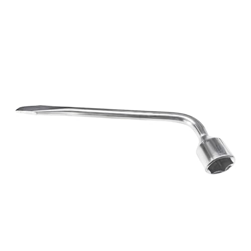 Image of Car Spare Tire Wrench, 22mm L Type Slotted End Socket Repair Tool for Jack, Carbon Steel Hexagon Auto Spare Tire Lug Wrench Tire Replacement Tool for Car, Car Accessories