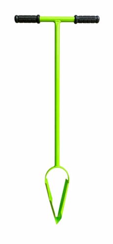 Image of Post Hole Hand Burma Borer Auger | Tool 4 Inch Manual Soil Drill for Planting Trees Fence Posts Gardening Digging Tool Durable Easy Use (Green)